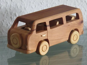 Oldtimer Bus Minibus Holzauto Modellauto Auto Holz Groß - Bild 1 von 2