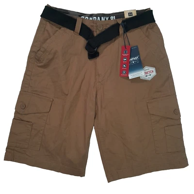 Pantalones Cortos de Carga Company 81 Para Hombre 32 Marrón Cinturón Calce Elástico Algodón Exterior Caminata Nuevos con Etiquetas Foto 1 de 4
