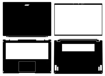 Carbon Vinyl Laptop Sticker Skin Cover Decals for Acer Pro 14" N21H2-SF14 2023 - Image 1 of 4