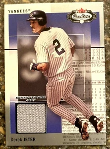 DEREK JETER 2003 FLEER BOX GRAY CLR JERSEY PATCH MINI CARD!YANKEES SS GOAT HOF-2 - Picture 1 of 2
