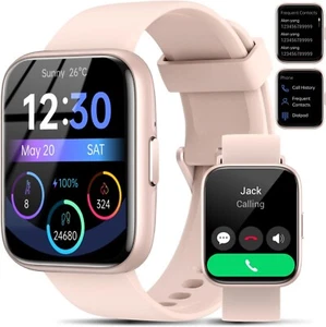 2025 Smart Watch For Men/Women, Waterproof Smartwatch Bluetooth Samsung iPhone - Picture 1 of 8