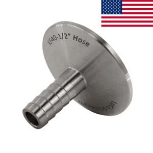 KF-40 NW-40 1/2" Hose Barb Adapter Vacuum Fitting SS304 LoCo SCIENCE!! - Picture 1 of 5
