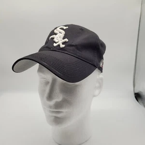 Chicago White Sox Hat Cap Black Strap Back Baseball Outdoor Cap Distressed - Picture 1 of 11