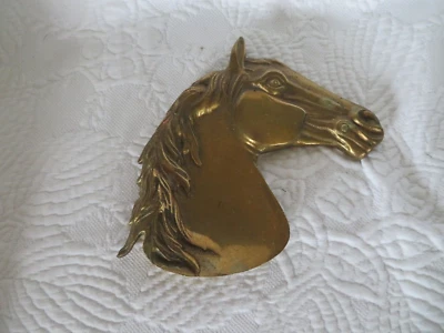 ancien tête de cheval vide poche en bronze  - Photo 1/4