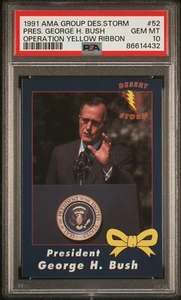 1991 AMA Desert Storm Yellow Ribbon George H Bush PSA 10 Gem Mint (POP 1) - Picture 1 of 2