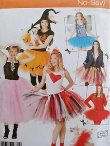 No Sew Halloween Costume Tutu Skirt Pattern Simplicity 2074 0855 Dog Costume - Picture 1 of 2