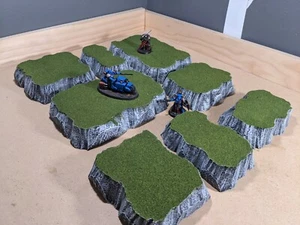 Wargaming Terrain - Medium Box Set of Platform Hills Grass Finish - Picture 1 of 9