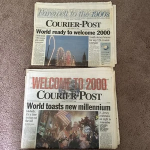 Y2K Zeitungen NJ Ready to WILLKOMMEN to 2000 31.12.1999 & 1.1.2000 Kurierpost - Bild 1 von 9