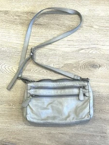 Liebeskind LK Berlin Anthropologie Crossbody Double Zipper grau Leder Geldbörse - Bild 1 von 18