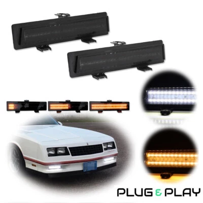 For 81-88 Chevrolet Monte Carlo SS Smoked Switchback LED Parking Signal Lights - Image 1 of 4