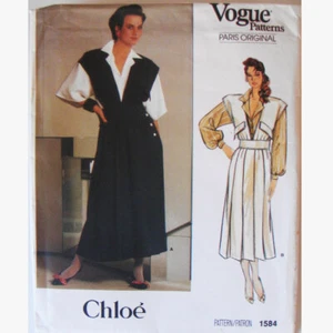 Vogue 1584 Size 10 Chloe Paris Original Sewing Pattern Jumper & Blouse Uncut - Picture 1 of 5