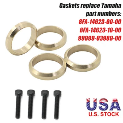 For Yamaha Snowmobile Copper Exhaust Gasket Set Apex Attak RX1 #99999-03989-00 - Image 1 of 4