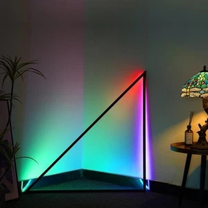 Triangle RGB Color Floor Lamp Music Sync Mood Light Remote Incl - Picture 1 of 7