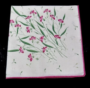 Set 18 Mid Century 1970 Retro Modern Print Servietten Rosa Blumen Baumwollmischung Neu - Bild 1 von 5