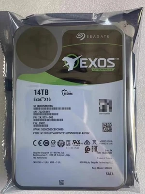 Seagate Exos ST14000NM001G X16 14TB SATA 6Gb/s 7200RPM 3.5" Enterprise HDD - Image 1 of 4