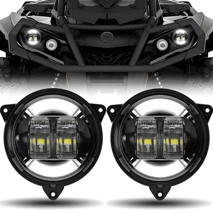 2pcs LED Headlight For Can-Am Outlander 500 650 800R 850 1000 MAX 1000R XMR STD - Picture 1 of 5