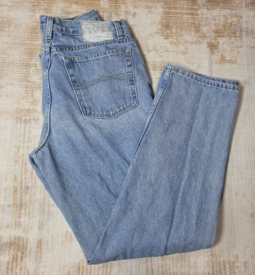 Vintage Bugle Boy Jeans Mens 33x32 Light Wash 750 Straight Leg 100% Cotton 90s - Image 1 of 4