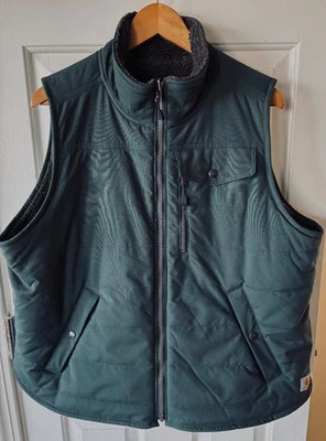 Женский двусторонний зеленый жилет Carhartt Sherpa с подкладкой Rain Defender размер XL (16-18) - Изображение 1 из 4