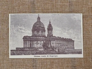 Turin um 800 Die königliche Kirche von Superga Piemont - Bild 1 von 1