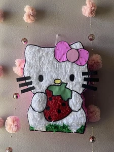 Handmade Hello Kitty Strawberry Pinata - Picture 1 of 8