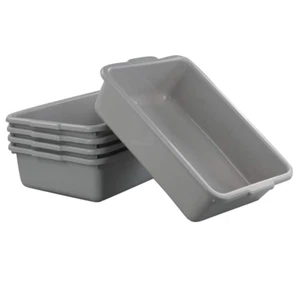 5 Pack Commercial Bus Tub Box Tote Dish Tray Storage Restaurant Food Garden Set - Picture 1 of 2