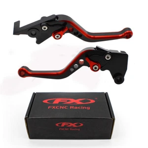 Short Adjustable Motorcycle Double Colors Brake Clutch Levers For CBR CB GROM ZX - Picture 1 of 92