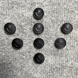 UK British Army Surplus The Rifles Black Plastic No.2 Jacket 19mm Tunic Buttons - Picture 1 of 4