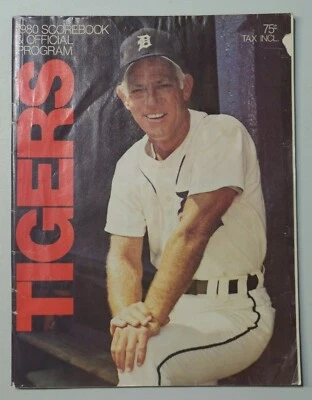 1980 Detroit Tigers Baseball Scorebook & Official Program vs NY Yankees 8134 - Image 1 of 4