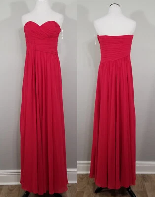 Nwt Jill Stuart Dress Sweetheart Strapless Ball Gown Size 10 Womens Red New $458 - Image 1 of 4