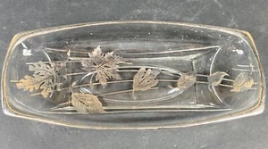 Piatto decorativo in vetro sovrapposto argento sterling fine - Foto 1 di 9