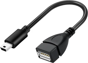 Mini USB OTG Cable for Digital Cameras - USB a Female to Mini USB B 5 Pin Male A - Picture 1 of 6