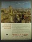 1967 Norwich Union Insurance Ad - Bristol Here and Throughout the World