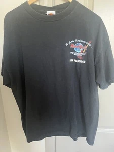 T-shirt vintage Hard Rock Cafe uomo taglia XL nera anni 90 firma Eric Clapton - Foto 1 di 4