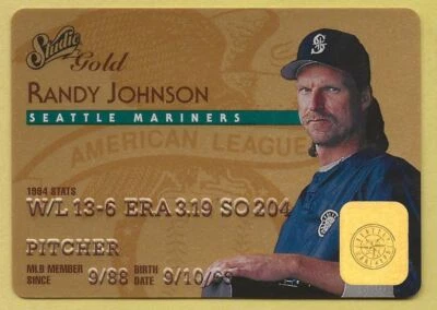 1995 Studio Randy Johnson Gold Seattle Mariners 48 - Image 1 of 2