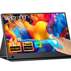 14 Zoll 1920*1080 Portable Monitor Tragbarer Monitore Touch Screen Bildschirm  - Bild 1 von 10