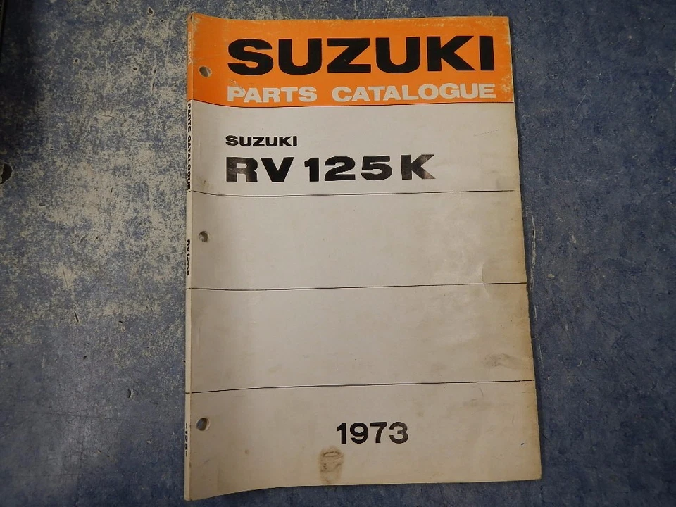 Suzuki RV125 1973 catálogo de piezas manual 1ª edición 72 73 74 RV 125 K 1972 1974 Foto 1 de 4