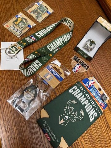 2021 Milwaukee Bucks NBA Championship Replica Ring Giveaway + NBA Finals Merch Cover