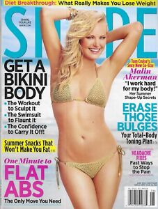 Shape Magazine Malin Akerman Workout Summer Snacks Flat Abs Body Toning 2012
