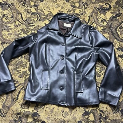 Chaqueta de cuero negra de colección X.O.X.O en América y en el extranjero para mujer talla S Foto 1 de 4