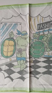 Vintage 1992 Ninja Turtles Hanky Towel Ninja Turtles Napkin Merchandise - Picture 1 of 4