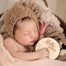 15 cm Newborn Welcome Sign Wooden Birth Baby Name Plaques