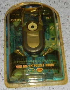Coby Mini AM/FM Pocket Radio #CX-7 - Blue - Picture 1 of 2