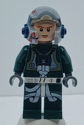 LEGO STAR WARS Rebelde Ala A Piloto Minifigura 75003 Verde sw0437 Arvel Crynyd  Foto 1 de 2