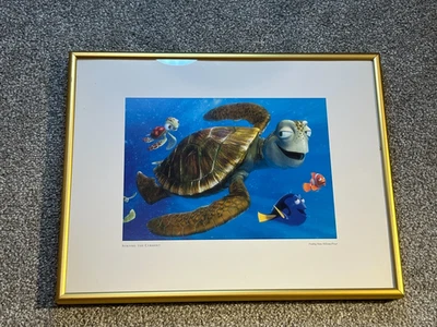 Disney Pixar Finding Nemo Framed Lithograph Crush Squirt Dory & Nemo 11 x 14 — 第 1/4 张图片