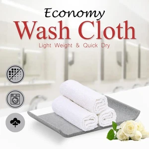 Paquete económico toalla de baño blanca ligera grado económico mezcla de algodón spa uso diario - Imagen 1 de 26