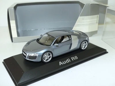 AUDI R8 COUPE V8 Gris Bleu Jetblau SCHUCO 1:43 - Photo 1/2