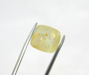 Cojín de zafiro amarillo natural sin calefacción de 4,10 quilates facetado zafiro amarillo suelto - Imagen 1 de 5