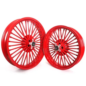 21x3.5 18x3.5 Fat Spoke Wheels Rims for Harley Softail Heritage FLSTC Fat Boy - Picture 1 of 9