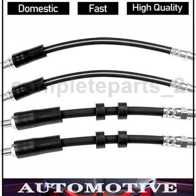 Brake Hydraulic Hose Fits 1992-1994 Audi 100 Quattro Sunsong 4pcs - Image 1 of 4
