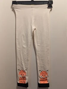 Cat & Jack Girls 5T Almond Cream Leggings With Fox Print Legs NWT - Picture 1 of 6